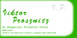 viktor prosznitz business card